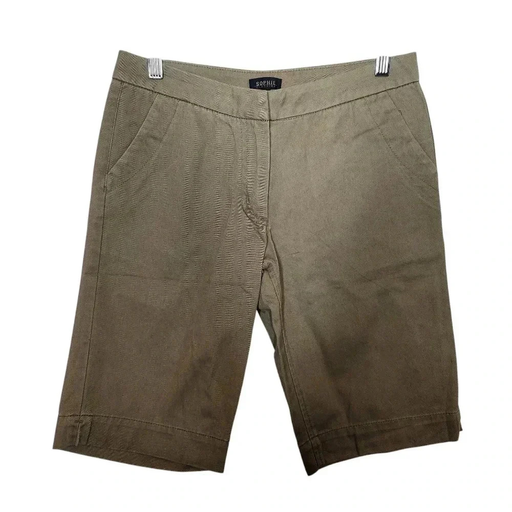 Sophie Clothing Womens Military Green Bermuda Shorts Size 6